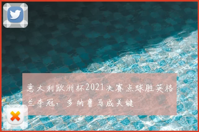 意大利欧洲杯2021决赛点球胜英格兰夺冠，多纳鲁马成关键